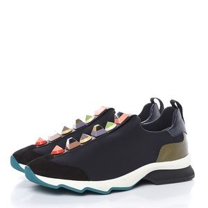 Fendi Neoprene Rainbow Studded Sneakers